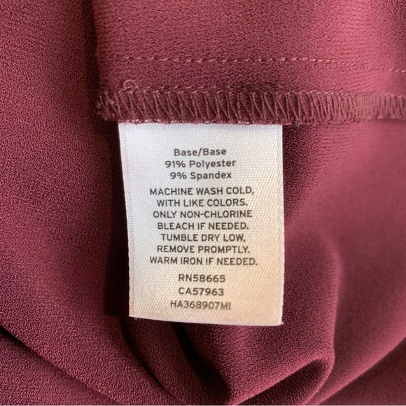 Halogen Plum Blouse with Bow and Bell Sleeve - Picture 5 of 7